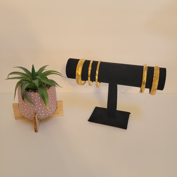 Size 7 - (5) Piece Monet/Napier Gold Bangle Ensemble - Picture 2 of 7